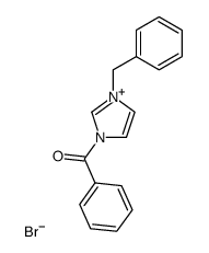 1-benzoyl-3-benzylimidazolium bromide结构式