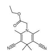 ethyl 2-(3,5-dicyano-2,4,4,6-tetramethylpyridin-1(4H)-yl)acetate结构式