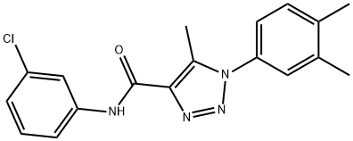 N-(3-chlorophenyl)-1-(3,4-dimethylphenyl)-5-methyl-1H-1,2,3-triazole-4-carboxamide结构式