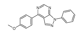 4-(4-methoxyphenyl)-1-phenylpyrazolo[3,4-d]pyrimidine结构式