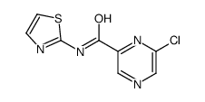 6-chloro-N-(1,3-thiazol-2-yl)pyrazine-2-carboxamide结构式