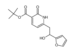 6-(2-Furan-2-yl-2-hydroxy-ethyl)-2-oxo-1,2-dihydro-pyridine-3-carboxylic acid tert-butyl ester结构式