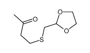 4-(1,3-dioxolan-2-ylmethylsulfanyl)butan-2-one结构式