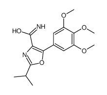 2-propan-2-yl-5-(3,4,5-trimethoxyphenyl)-1,3-oxazole-4-carboxamide结构式