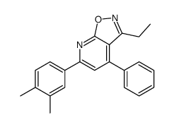 6-(3,4-dimethylphenyl)-3-ethyl-4-phenyl-[1,2]oxazolo[5,4-b]pyridine Structure