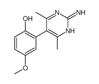 2-(2-amino-4,6-dimethylpyrimidin-5-yl)-4-methoxyphenol结构式