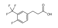 Benzenepropanoic acid, 4-fluoro-3-(trifluoromethyl)结构式