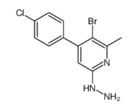 [5-bromo-4-(4-chlorophenyl)-6-methylpyridin-2-yl]hydrazine结构式