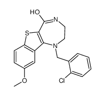 1-[(2-chlorophenyl)methyl]-9-methoxy-3,4-dihydro-2H-[1]benzothiolo[3,2-e][1,4]diazepin-5-one结构式