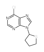 6-chloro-9-(thiolan-2-yl)purine结构式