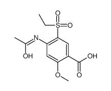 4-acetamido-5-(ethylsulphonyl)-2-methoxybenzoic acid structure