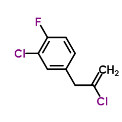 2-Chloro-4-(2-chloro-2-propen-1-yl)-1-fluorobenzene结构式