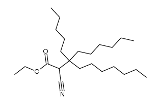 2-cyano-3-hexyl-3-pentyl-decanoic acid ethyl ester Structure