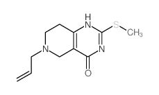 Pyrido[4,3-d]pyrimidin-4(3H)-one,5,6,7,8-tetrahydro-2-(methylthio)-6-(2-propen-1-yl)- Structure