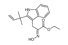 ethyl (E)-β-<2-(α,α-dimethylallyl)indol-3-yl-α-(hydroxyimino)>propanoate Structure