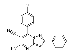 5-amino-7-(4-chlorophenyl)-2-phenylpyrazolo<1,5-a>pyrimidine-6-carbonitrile Structure