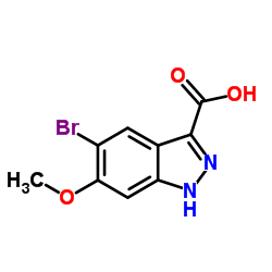 5-Bromo-6-methoxy-1H-indazole-3-carboxylic acid结构式