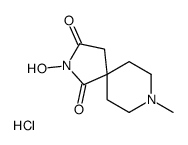 2-hydroxy-8-methyl-2,8-diazaspiro[4.5]decane-1,3-dione,hydrochloride Structure