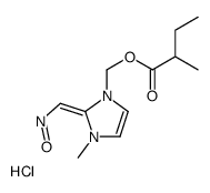 [(Z)-[1-methyl-3-(2-methylbutanoyloxymethyl)imidazol-2-ylidene]methyl]-oxoazanium,chloride结构式