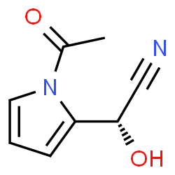 1H-Pyrrole-2-acetonitrile, 1-acetyl-alpha-hydroxy-, (R)- (9CI) Structure