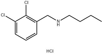 丁基[(2,3-二氯苯基)甲基]胺盐酸盐结构式