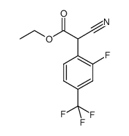 ethyl cyano[2-fluoro-4-(trifluoromethyl)phenyl]acetate Structure