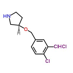 (R)-3-(3,4-Dichloro-benzyloxy)-pyrrolidine hydrochloride结构式