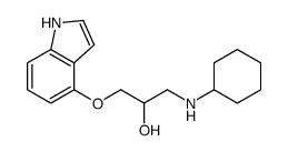 1-(cyclohexylamino)-3-(1H-indol-4-yloxy)propan-2-ol结构式