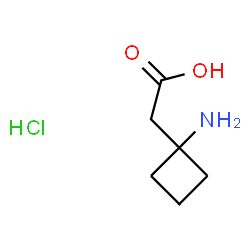 2-(1-aminocyclobutyl)acetic acid hydrochloride structure