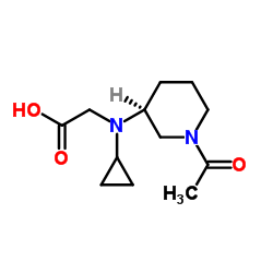 N-[(3S)-1-Acetyl-3-piperidinyl]-N-cyclopropylglycine Structure