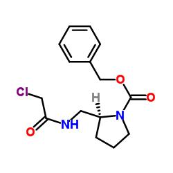 Benzyl (2S)-2-{[(chloroacetyl)amino]methyl}-1-pyrrolidinecarboxylate Structure