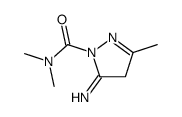 5-imino-N,N,3-trimethyl-4H-pyrazole-1-carboxamide结构式