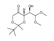 (2R,4S)-2-(tert-butyl)-4-((R)-1-hydroxy-2,2-dimethoxyethyl)-2-methyl-1,3-dioxan-5-one结构式