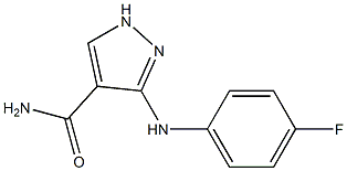 3-(4-Fluoro-phenylamino)-1H-pyrazole-4-carboxylic acid amide结构式