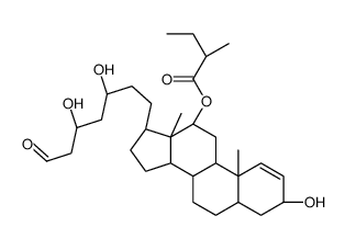 [(3S,5R,8R,9S,10R,12S,13R,14S,17R)-17-[(3R,5R)-3,5-dihydroxy-7-oxoheptyl]-3-hydroxy-10,13-dimethyl-4,5,6,7,8,9,11,12,14,15,16,17-dodecahydro-3H-cyclopenta[a]phenanthren-12-yl] 2-methylbutanoate Structure