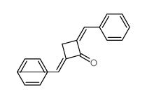 Cyclobutanone,2,4-bis(phenylmethylene)- Structure