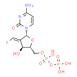 2'-fluoromethylene-2'-deoxycytidine 5'-diphosphate结构式