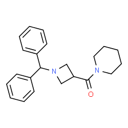 1-[[1-(DIPHENYLMETHYL)-3-AZETIDINYL]CARBONYL]-PIPERIDINE structure