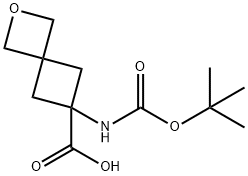 6-((tert-butoxycarbonyl)amino)-2-oxaspiro[3.3]heptane-6-carboxylic acid结构式