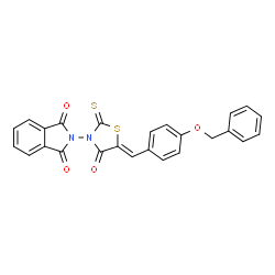 2-(5-([4-(BENZYLOXY)PHENYL]METHYLENE)-4-OXO-2-THIOXO-1,3-THIAZOLAN-3-YL)-1H-ISOINDOLE-1,3(2H)-DIONE Structure