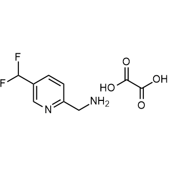 (5-(二氟甲基)吡啶-2-基)甲胺草酸盐结构式