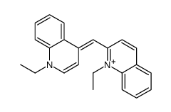 1-ethyl-2-[(1-ethylquinolin-1-ium-4-yl)methylidene]quinoline结构式