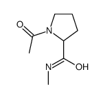 2-Pyrrolidinecarboxamide,1-acetyl-N-methyl-(6CI,8CI,9CI) Structure