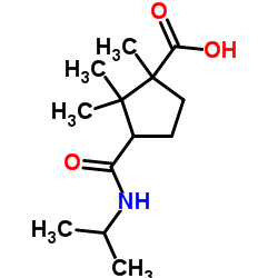 3-ISOPROPYLCARBAMOYL-1,2,2-TRIMETHYL-CYCLOPENTANECARBOXYLIC ACID结构式