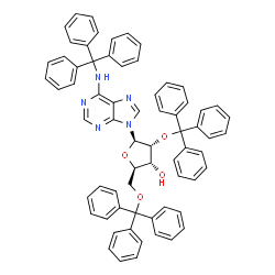 N-(Triphenylmethyl)-2'-O,5'-O-bis(triphenylmethyl)adenosine structure