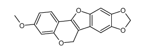 3-Methoxy-6H-[1,3]dioxolo[5,6]benzofuro[3,2-c][1]benzopyran Structure