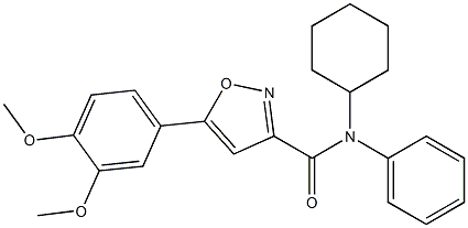 5-(3,4-dimethoxy-phenyl)-isoxazole-3-carboxylic acid N-cyclohexyl-anilide Structure