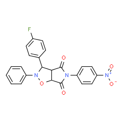 3-(4-fluorophenyl)-5-(4-nitrophenyl)-2-phenyltetrahydro-4H-pyrrolo[3,4-d]isoxazole-4,6(5H)-dione Structure