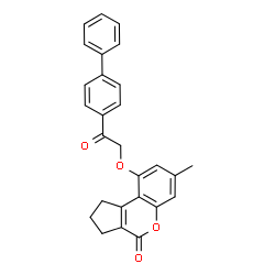 7-methyl-9-[2-oxo-2-(4-phenylphenyl)ethoxy]-2,3-dihydro-1H-cyclopenta[c]chromen-4-one picture