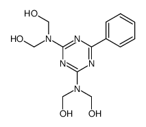 C,C',C''-C'''-(6-phenyl-[1,3,5]triazine-2,4-diylbisazanediyl)-tetrakis-methanol Structure